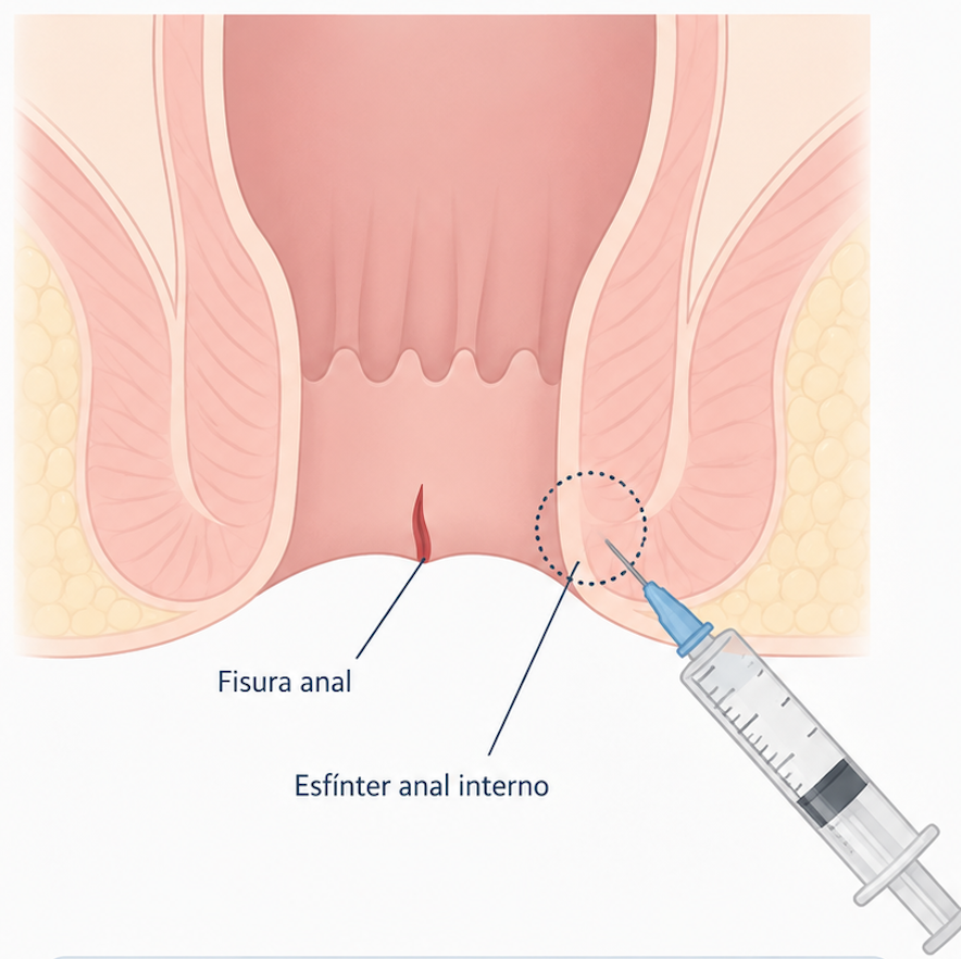 Fisura anal — toxina botulínica