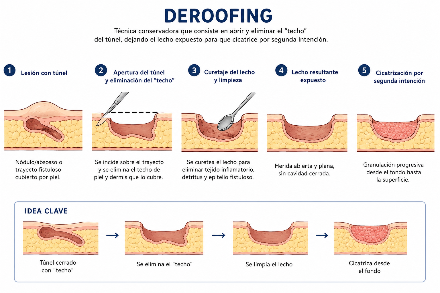 Técnica Deroofing hidradenitis