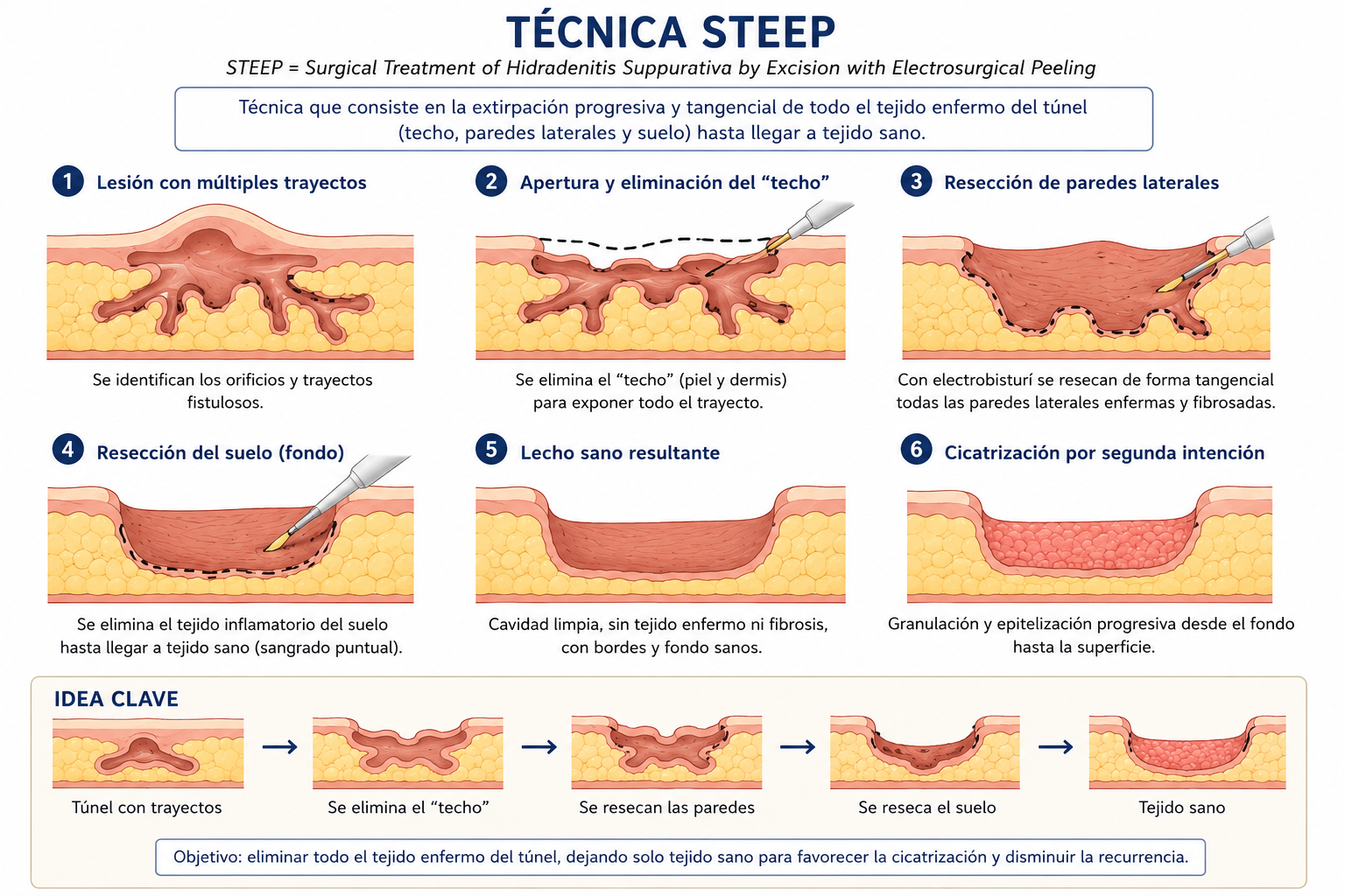 Técnica STEEP hidradenitis